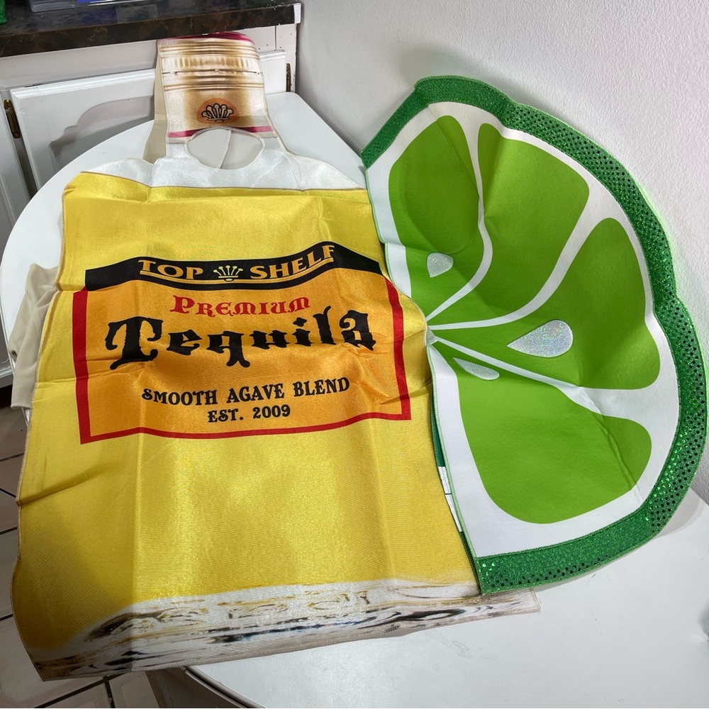 Rasta Imposta Costume Tequila Bottle & Lime Slice Couple Cosplay Party One Size